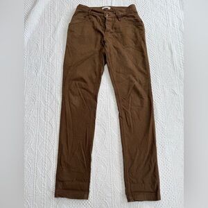 Taylor Stitch Brown Camp Pants Mens 30 Canvas Workwear Button Fly